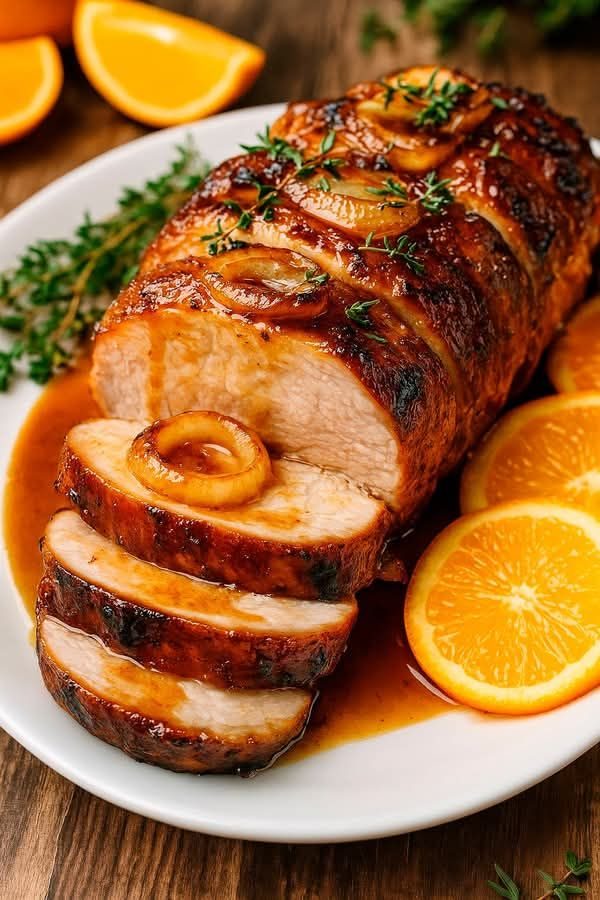 Pernil assado com laranja