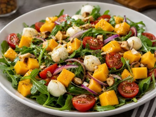 Salada natalina com manga